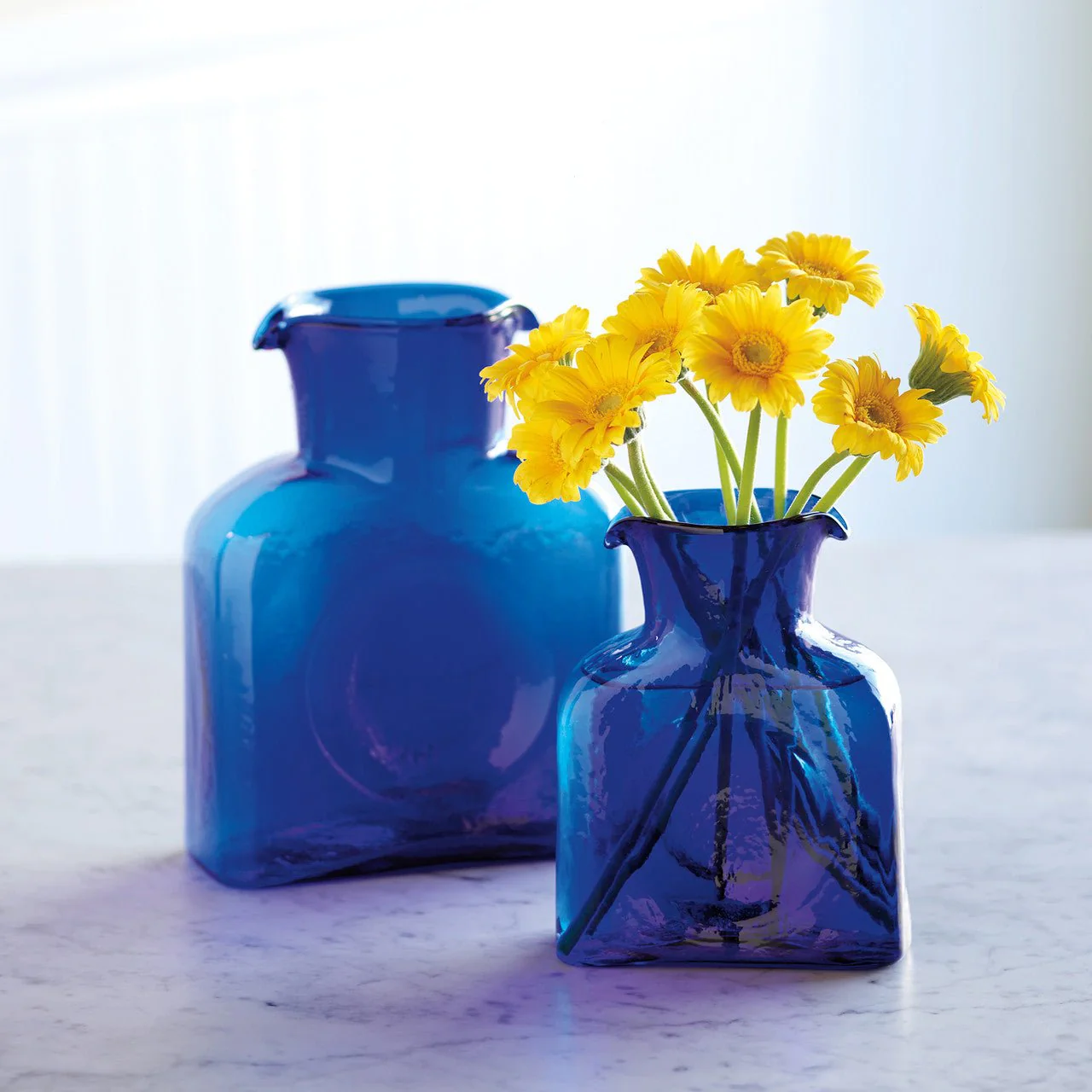 Blenko Cobalt Mini Glass Pitcher - Image 3