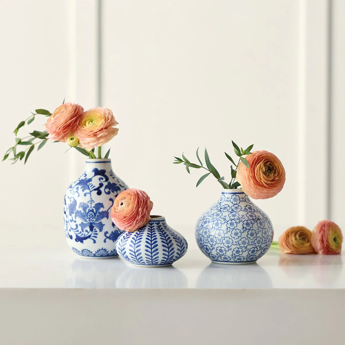 Blue & White Vases (Set of 3) - Image 2