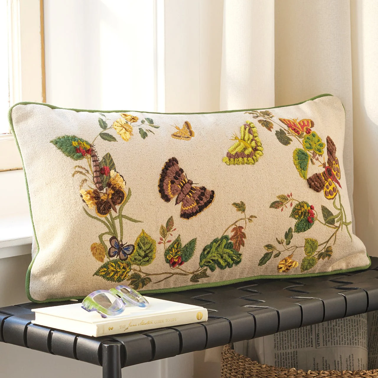 Embroidered Butterfly Pillow - Image 4