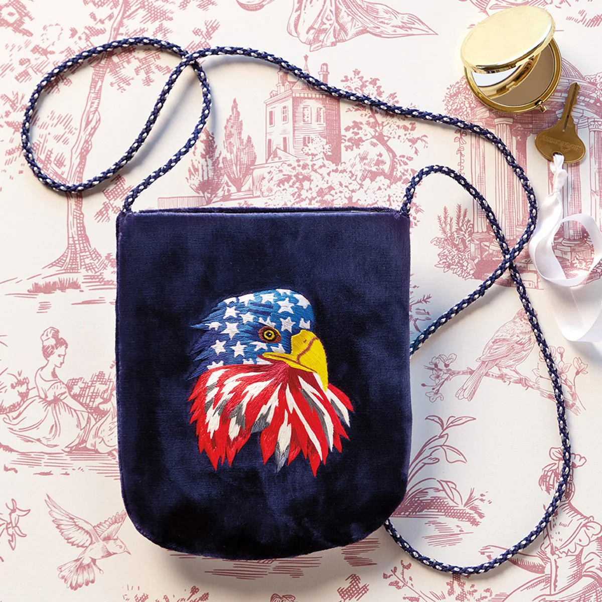 Monticello Embroidered Eagle Crossbody Bag - Image 2