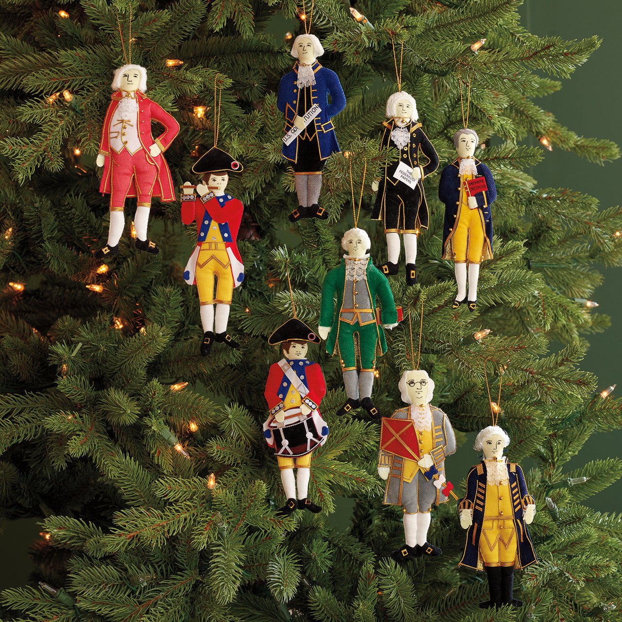 Embroidered Fabric Ornaments (Set of 9) - Image 2