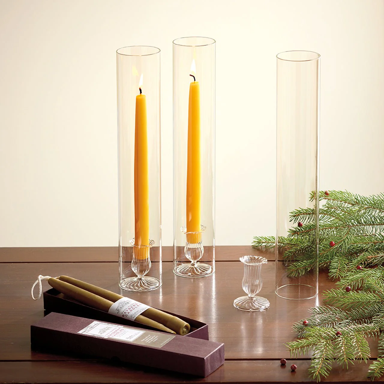 Glass Taper Hurricane Candleholder - Image 3