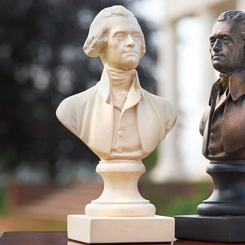 Houdon 12" White Thomas Jefferson Bust - Image 3