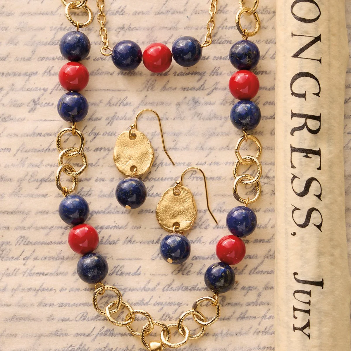 Monticello Lapis Earrings - Image 2