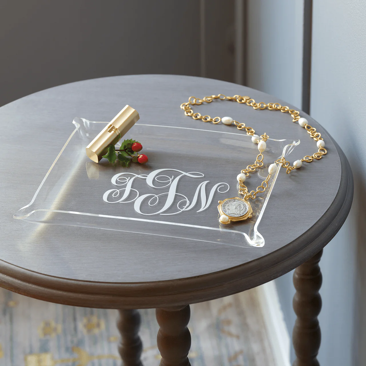 Monogrammed Acrylic Tray - Image 3