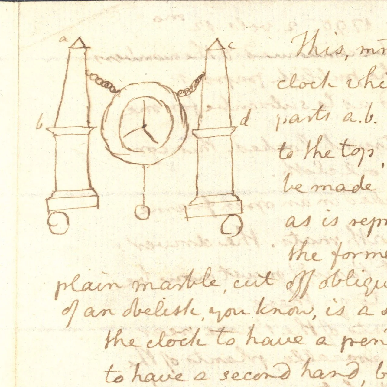 Monticello Obelisk Mantel Clock - Image 3