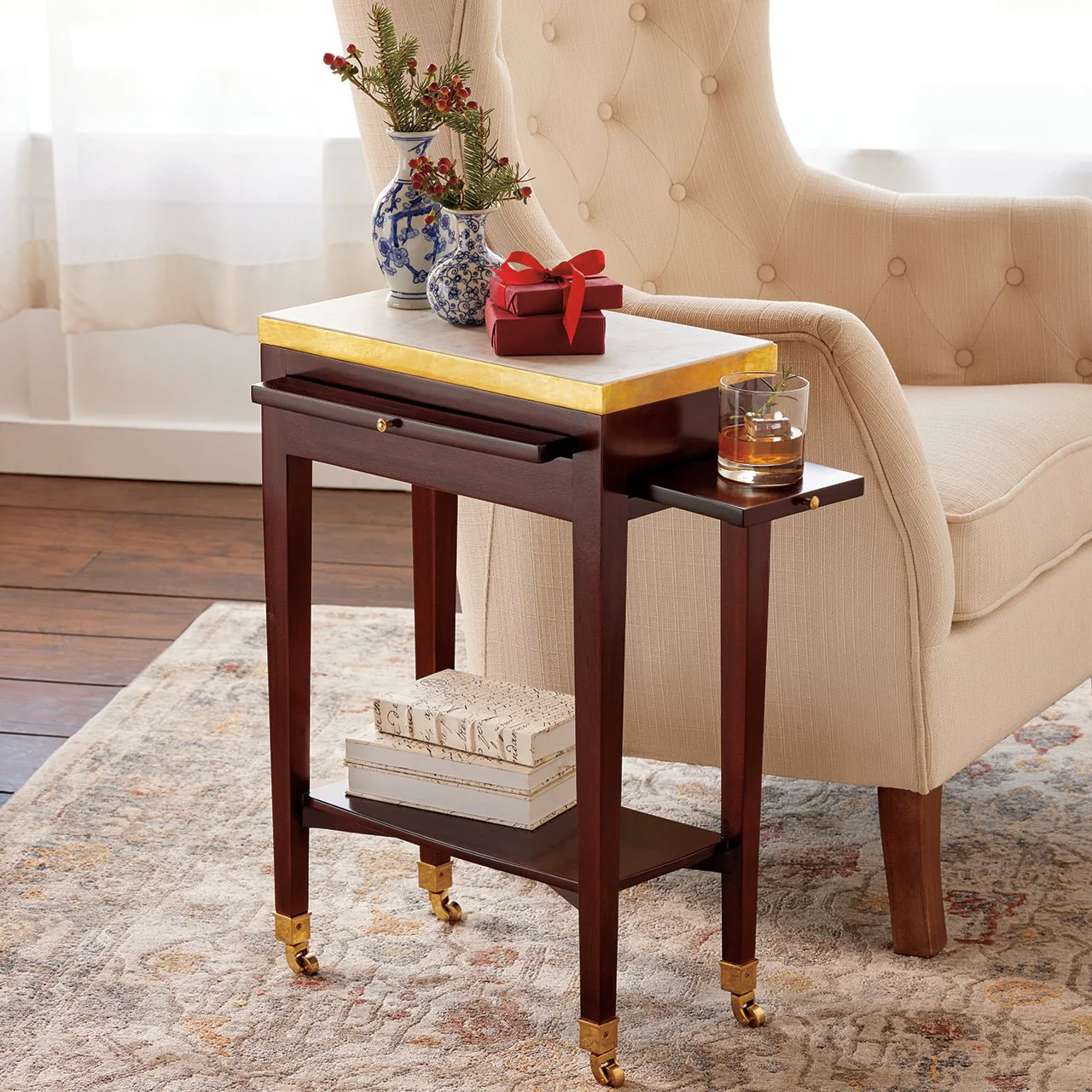 Monticello Parisian Marble Top Side Table - Image 5