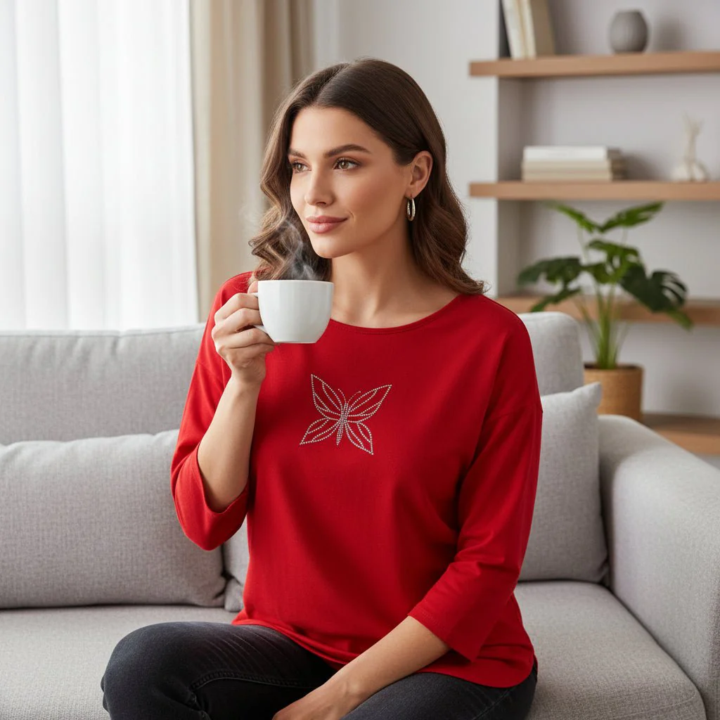 Red Butterfly Shirt - Image 3