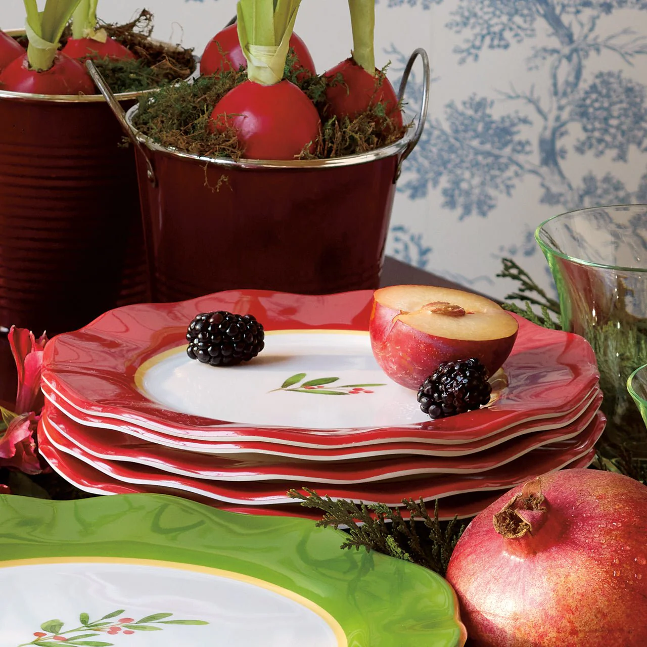 Holly Melamine Salad/Dessert Plates (Set of 4) - Image 5