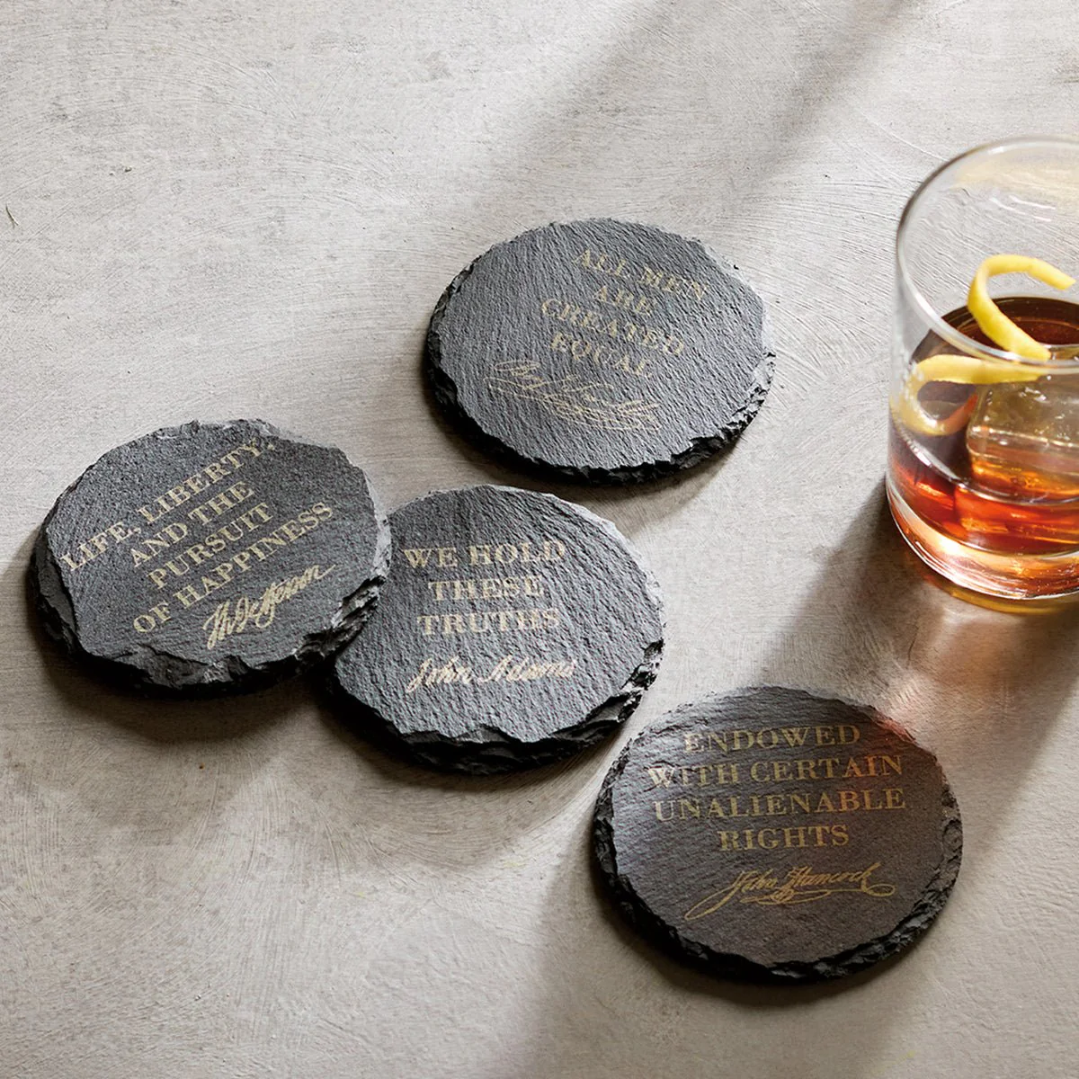 Declaration Slate Coaster Set - Image 2