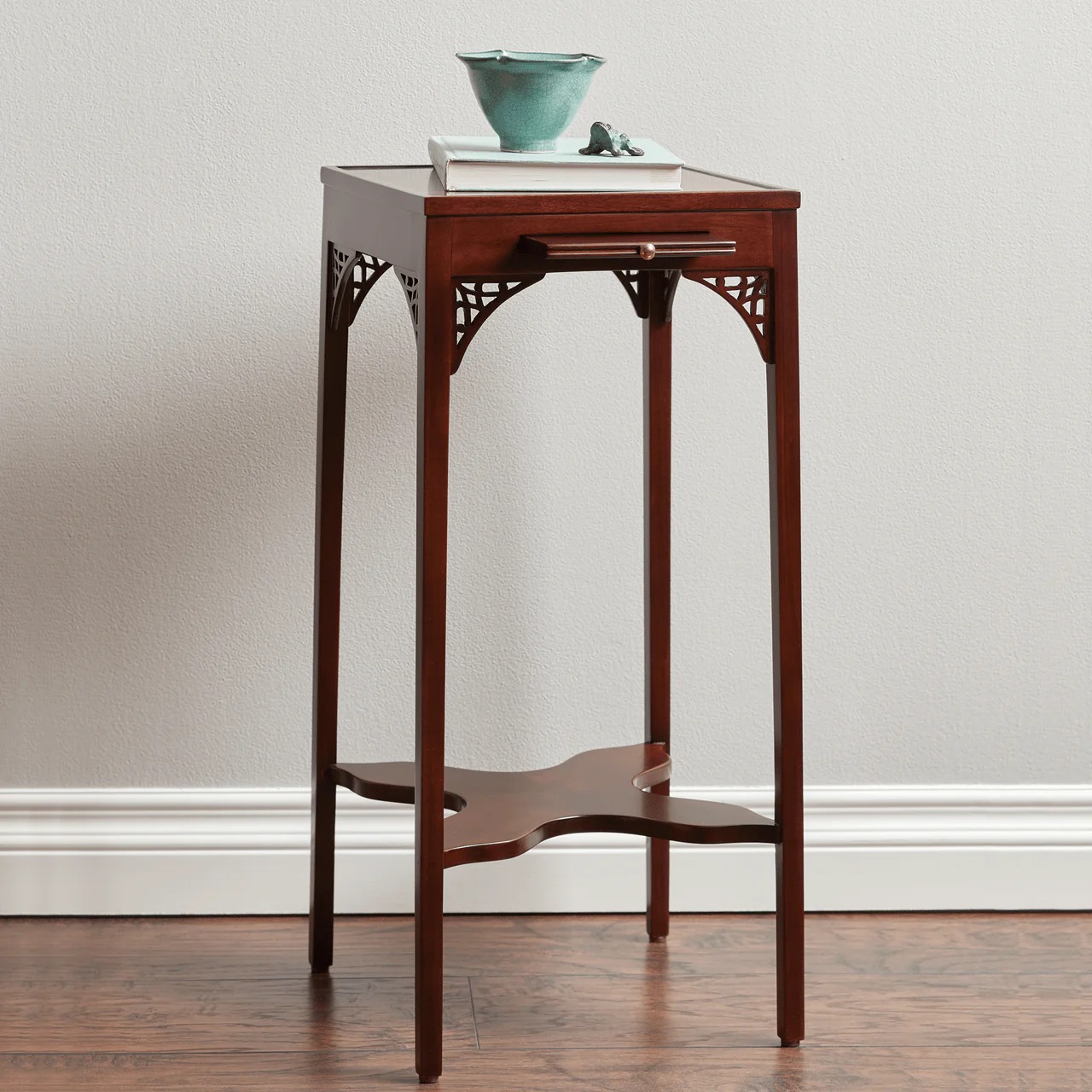 Urn Stand Mahogany Side Table - Image 3