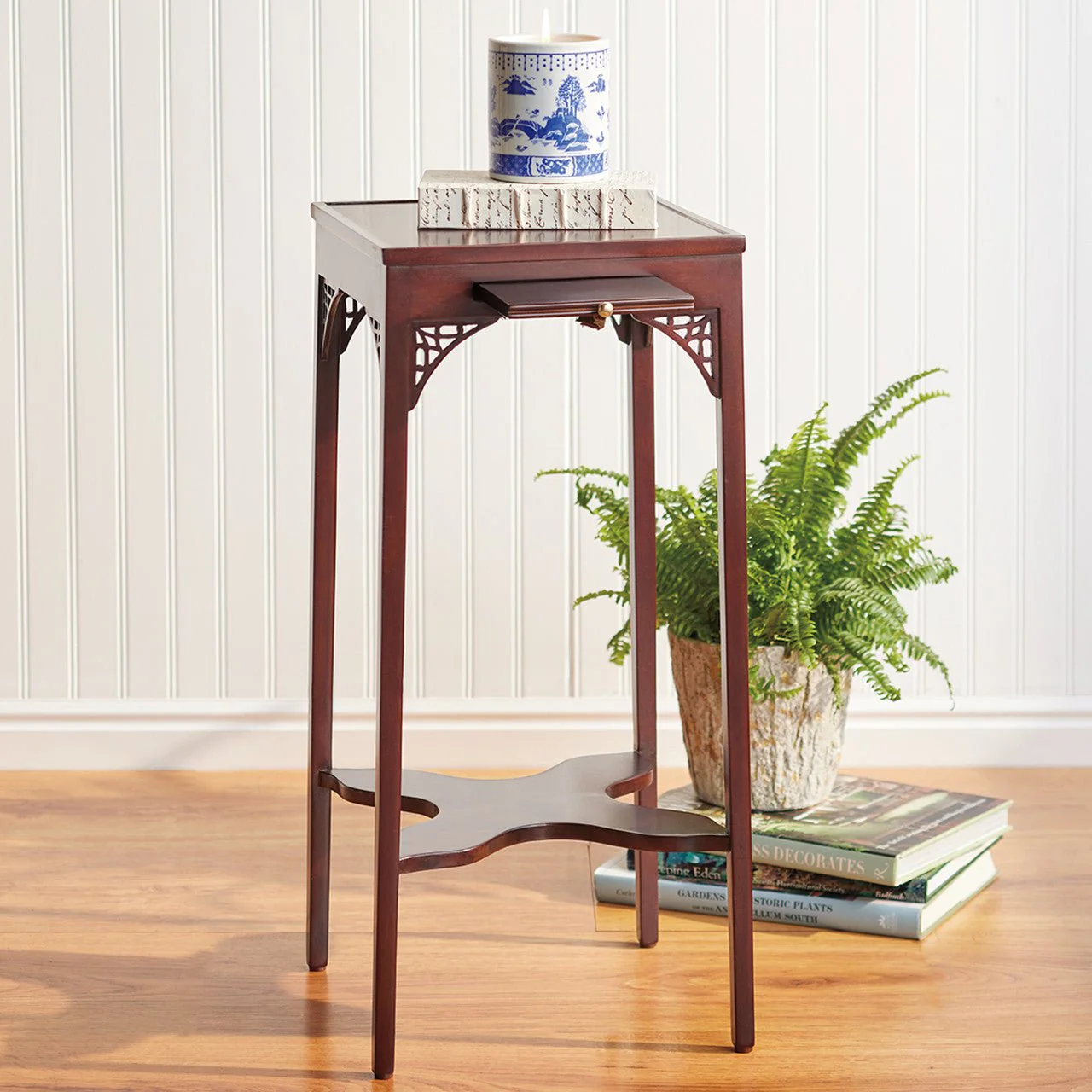 Urn Stand Mahogany Side Table - Image 4